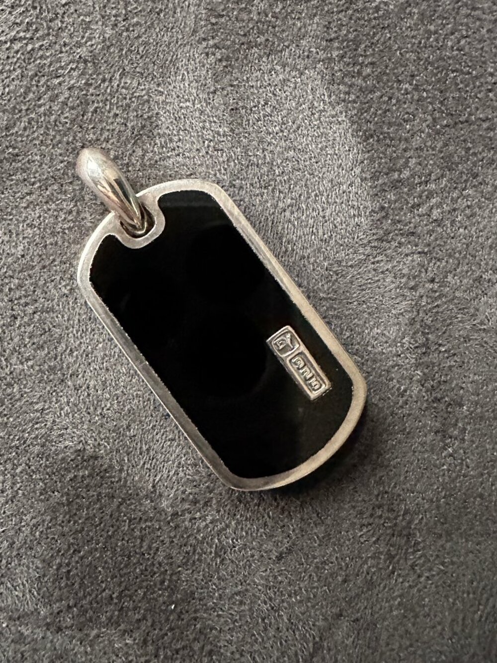 David Yurman Exotic Dog Tag Pendant w/ Black Onyx - Picture 4 of 14